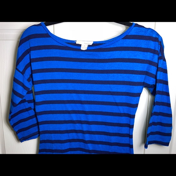 EUC- STRIPE 3/4 SLEEVE BODYCON DRESS - Picture 3 of 4